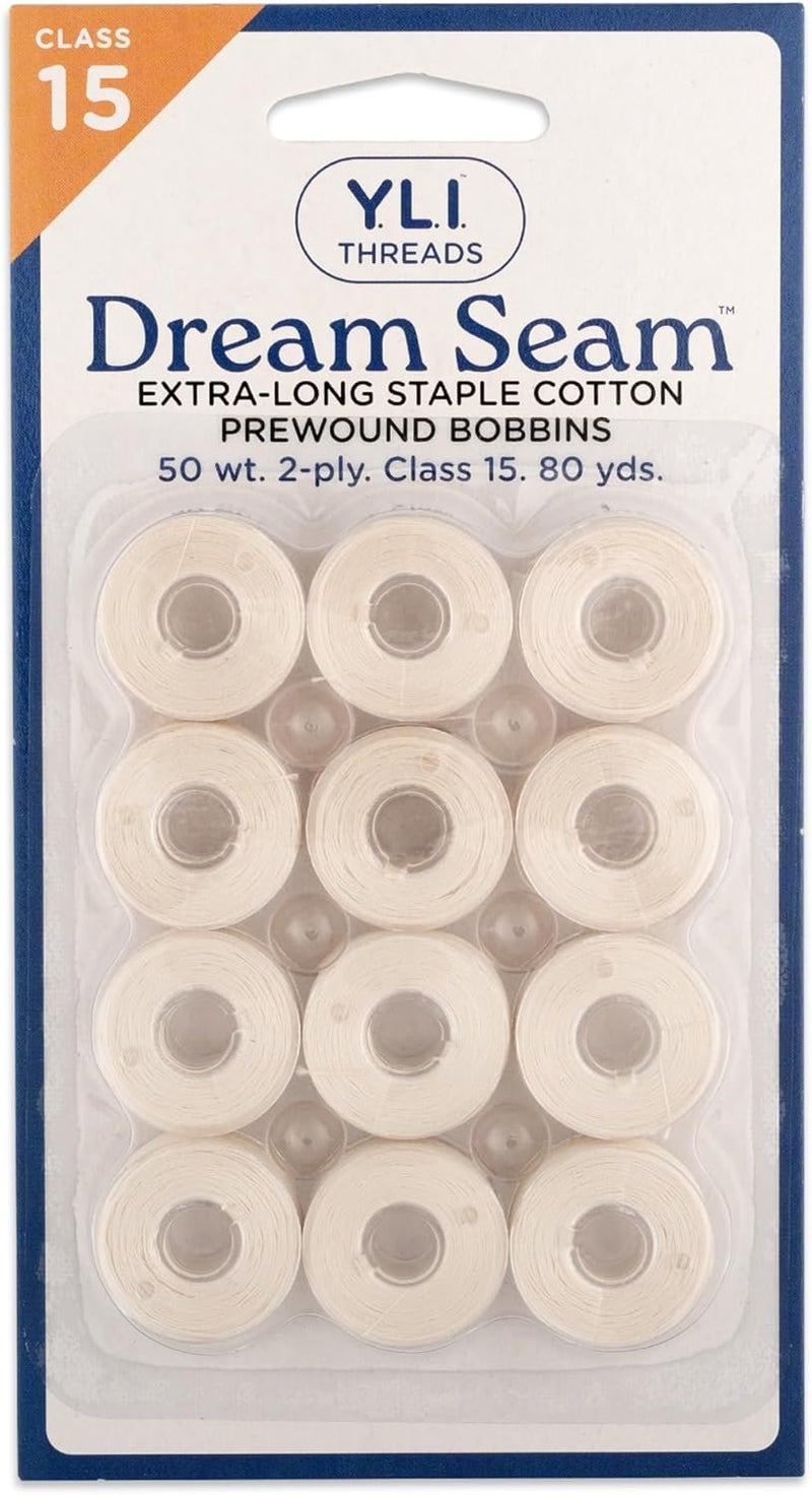 YLI Threads YLI Cotton Quilting Thread – 50 wt Egyptian Cotton for Piecing & Quilting - Low-lint & Strong - Class 15 Prewound Bobbins - Sandman - Image 1